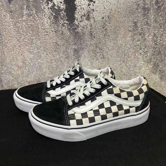 Vans Old Skool Trainers Primary Black White Sneakers Checkered Size 6.5 - Picture 4 of 12